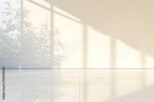 3D Illustration Empty Room,...