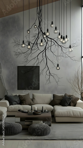 3D Illustration Modern Livi...