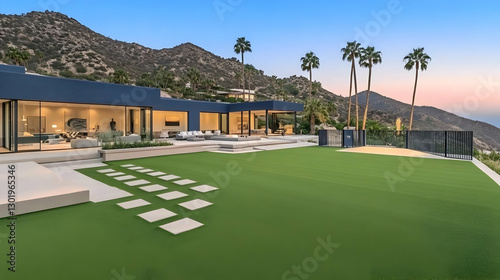 Photo - Modern Home, Sunset...