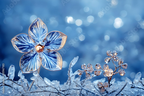 Crystal Flower Ice Illustra...