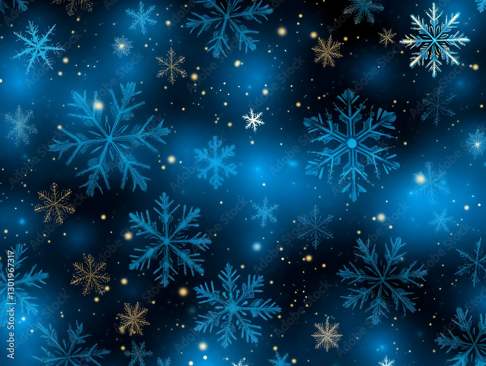 Abstract Background Winter Snowflakes Blue Illustration Abstract Background Winter Snowflakes Blue Illustration