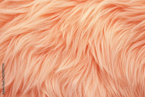 Peach Faux Fur Background T...
