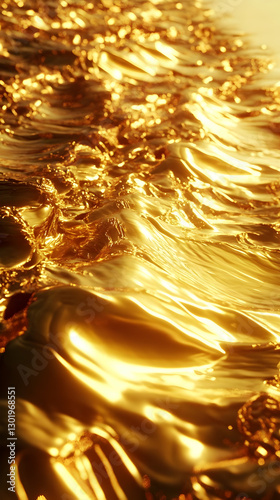 3D Abstract Background Gold...