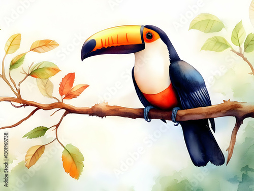 Illustration of Toucan Bird...