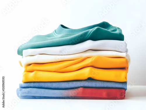 Photo Colorful Clothes Stac...