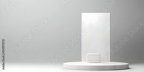 3D Illustration White Minim...
