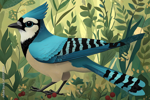 Illustration Blue Jay Bird ...