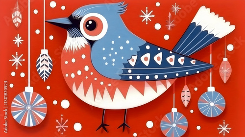 Illustration Festive Bird, ...