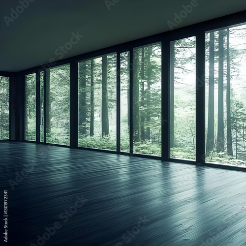 3D Illustration Empty Room ...