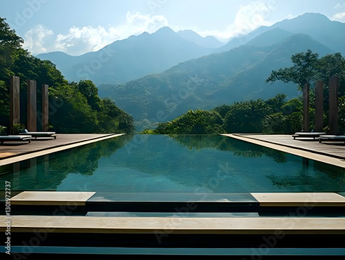 Photo Infinity Pool Mountai...