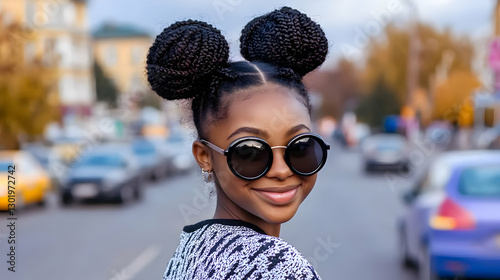 Photo Stylish Girl City Str...