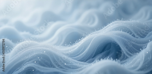 Frosted Ocean Waves in a Dreamlike Mist