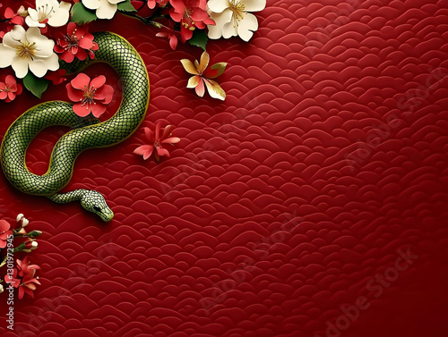 Illustration Red Background...
