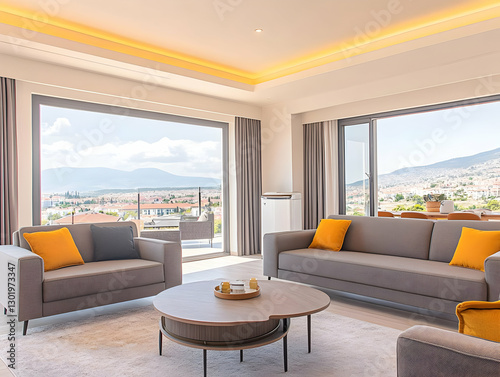 Photo Modern Living Room In...