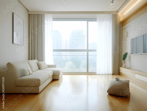 3D Illustration Modern Livi...