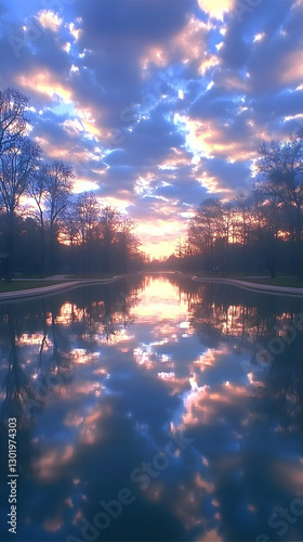 Photo Serene Sunrise Lake R...