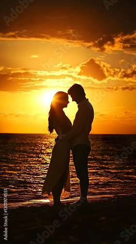 Photo - Couple Silhouette a...