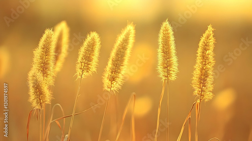 Photo Golden Hour Meadow Pl...