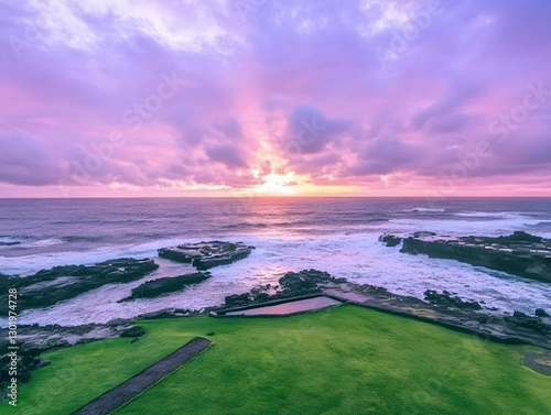 Ocean Sunset Landscape Photo