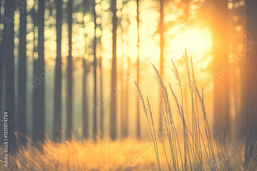 Photo Golden Hour Forest Su...
