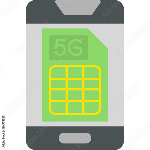 Smartphone 5g Sim Icon