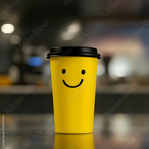 3D Illustration- Yellow Hap...