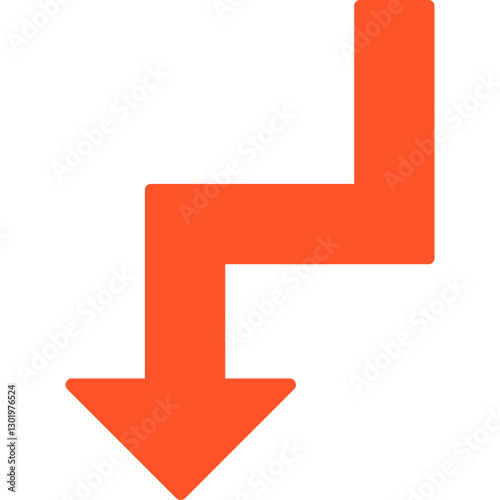 Zigzag Arrow Icon