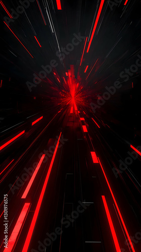 Red and Black Abstract 3D B...