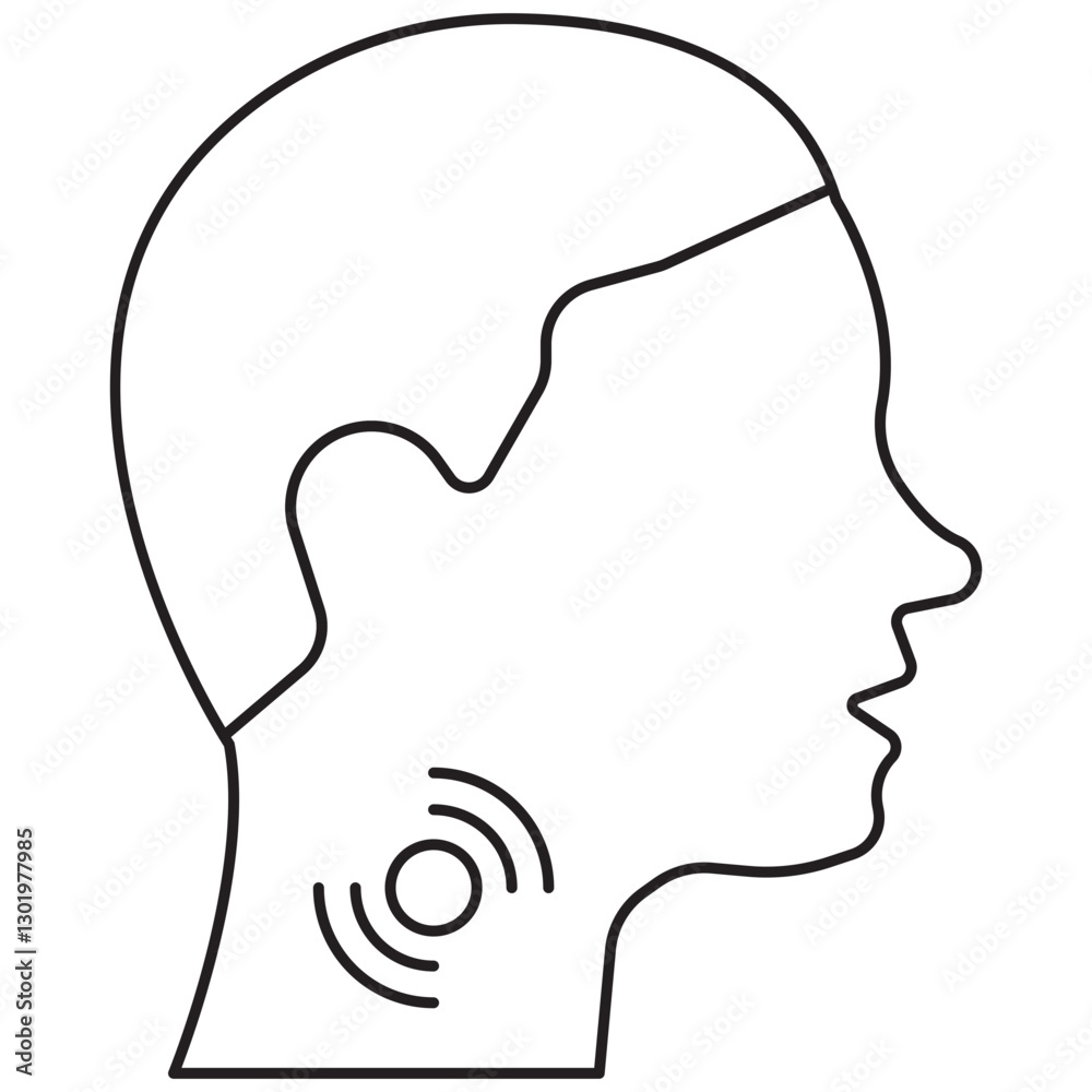 Sore Throat line icon Sore Throat line icon