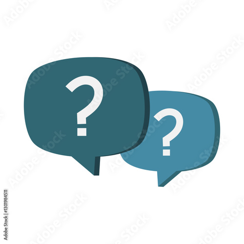 question mark and speech bubble