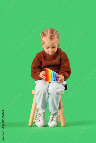 Little girl with autistic d...