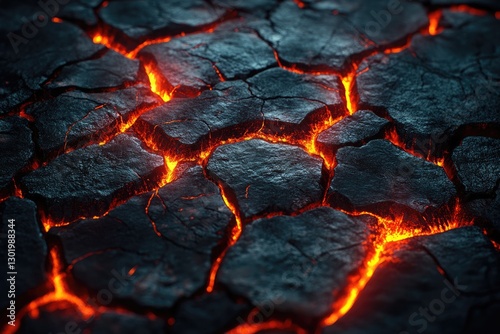 Hot lava flow: radiant background, molten wallpaper, blazing banner, fiery template, glowing surface, intense design, dynamic texture, volcanic heat, flowing glow, fiery stream, molten pattern. photo