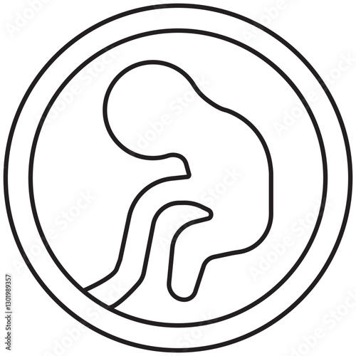 Embryo line icon