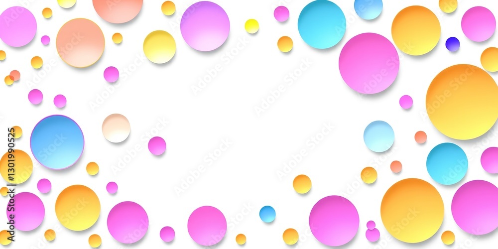 Modern Minimalist Neumorphic Circles on White Background Modern Minimalist Neumorphic Circles on White Background