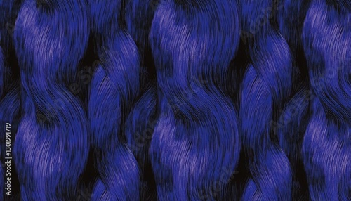 Elegant Abstract Waves in Deep Blue and Black Background Design