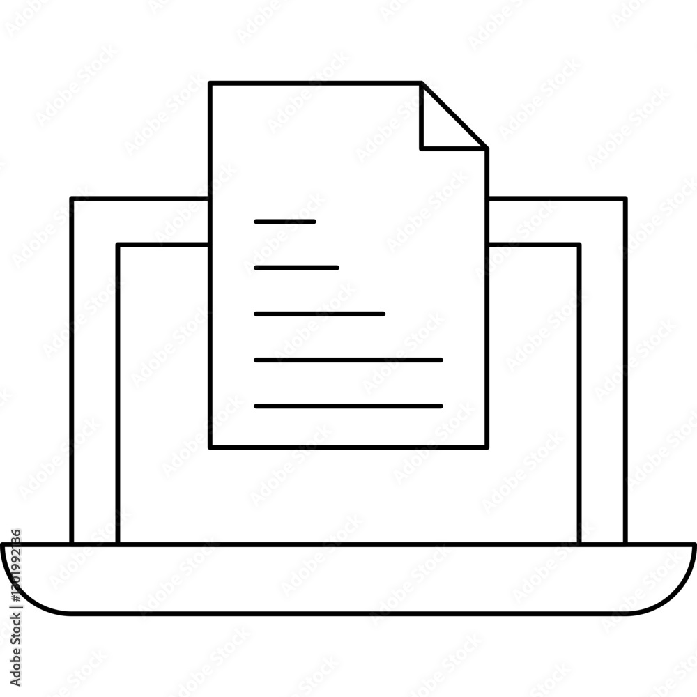 Online Document icon single vector illustration Online Document icon single vector illustration