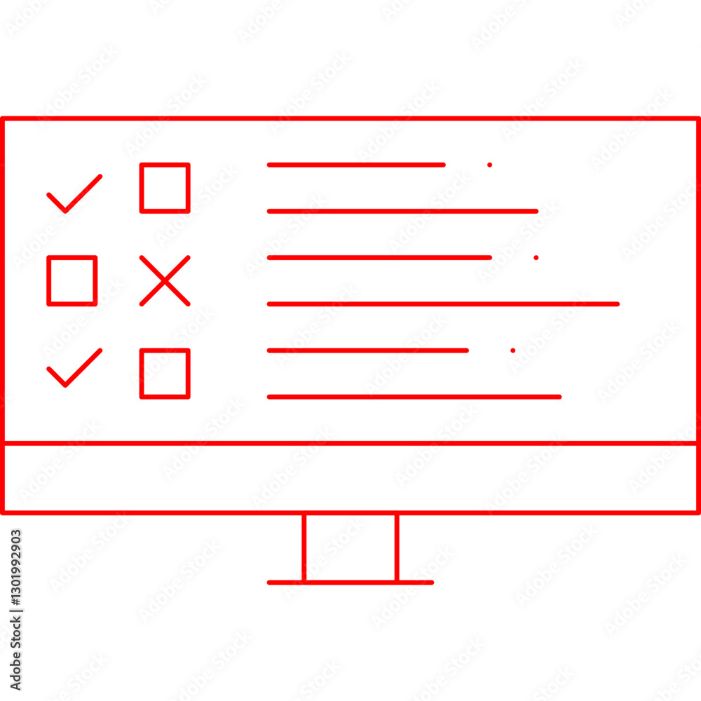 Online Test icon single vector illustration Online Test icon single vector illustration