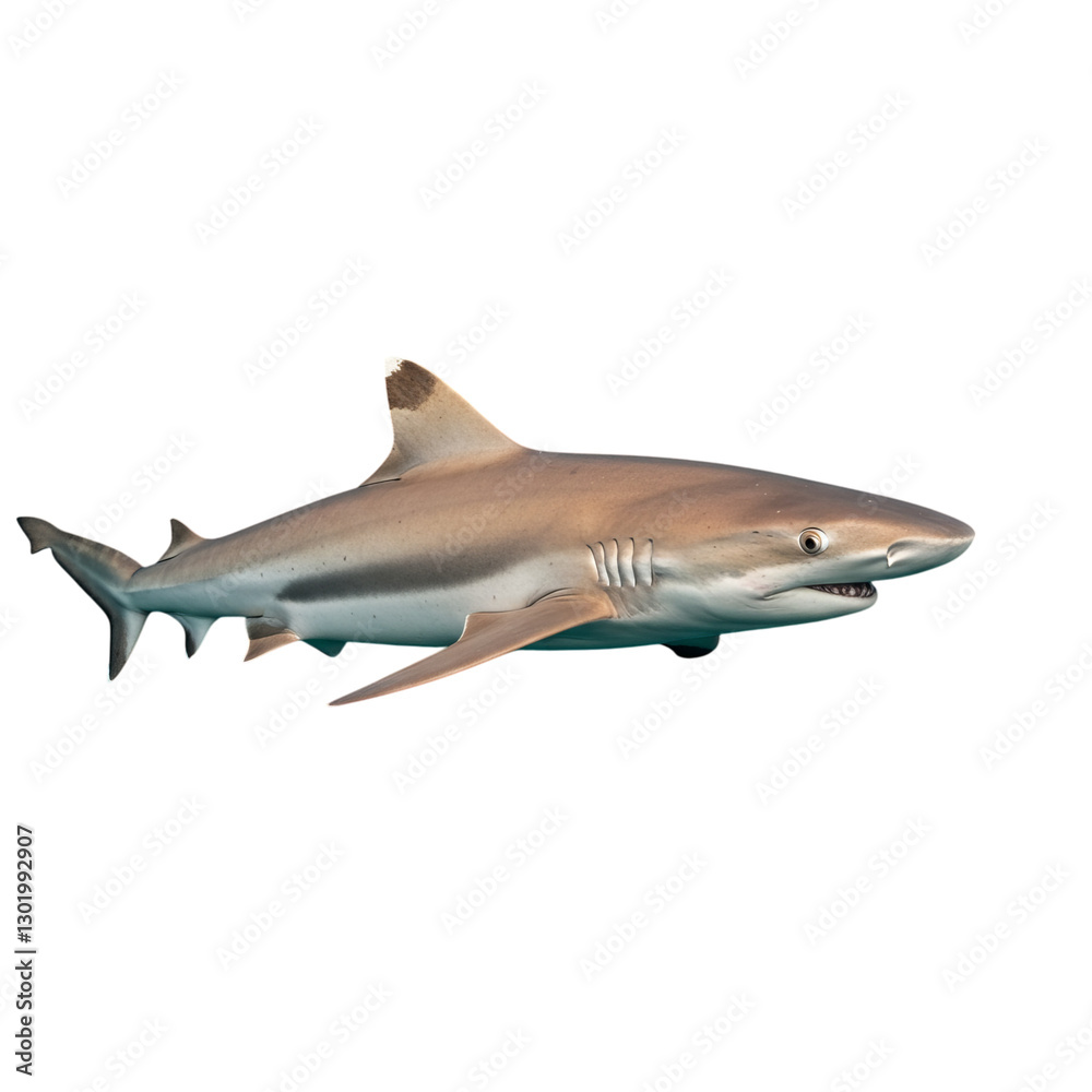 Obraz premium Dusky Shark on high quality transparent background png