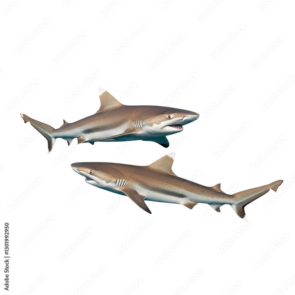 Obraz premium Dusky Shark on high quality transparent background png