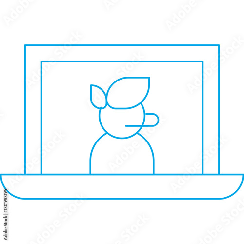 Online Counselling icon single vector illustration