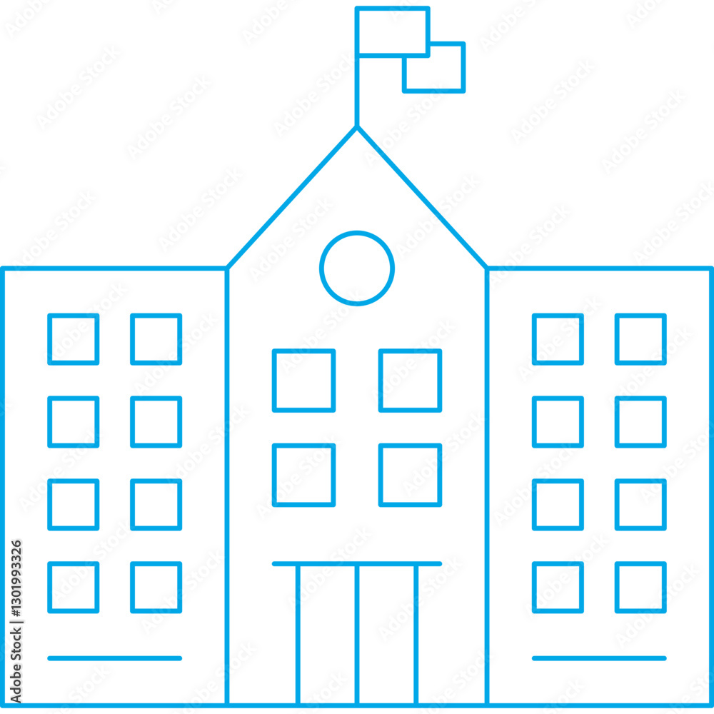 University icon single vector illustration University icon single vector illustration