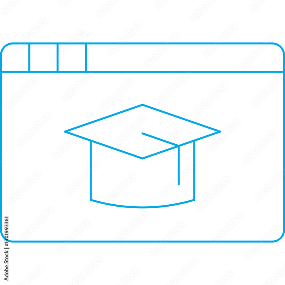 Virtual Education icon single vector illustration Virtual Education icon single vector illustration