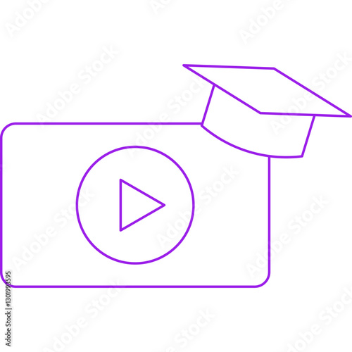 Online Course icon single vector illustration