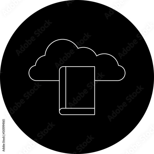 Cloud Library icon single vector illustration