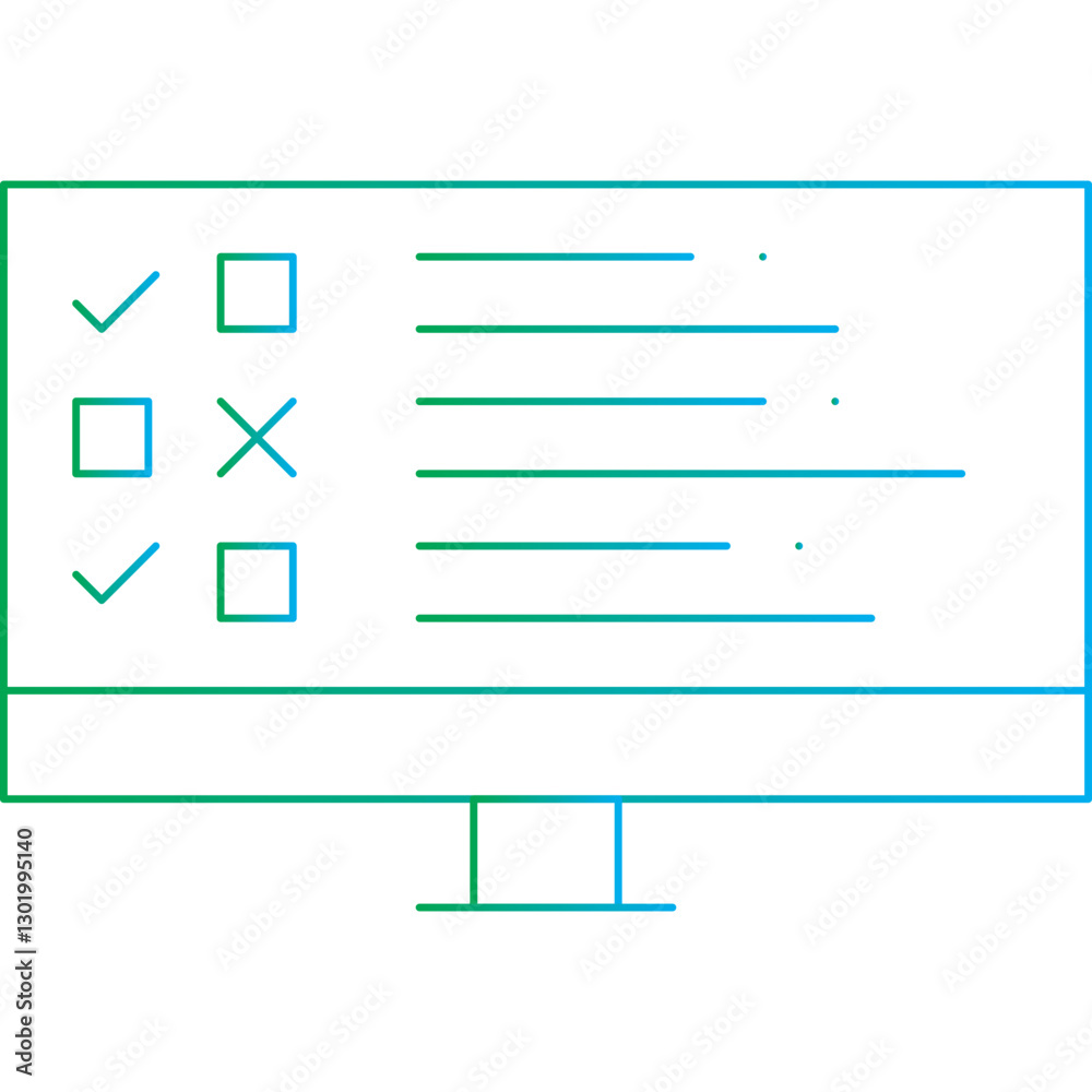 Online Test icon single vector illustration Online Test icon single vector illustration