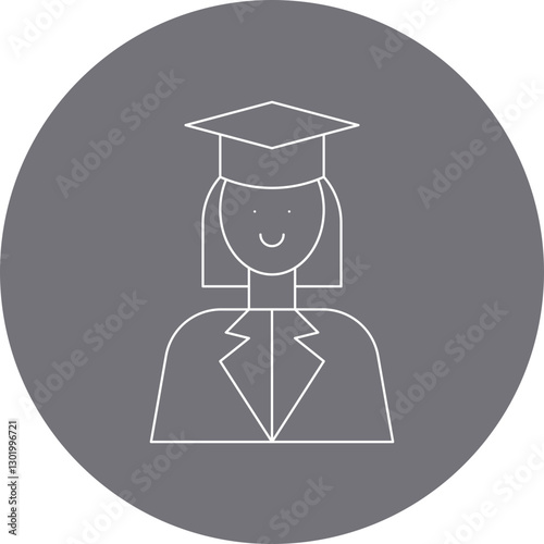 Wallpaper Mural Female Student icon single vector illustration Torontodigital.ca