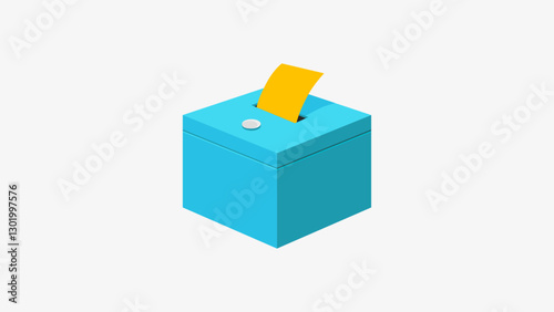 Blue Ballot with slot icon vector
