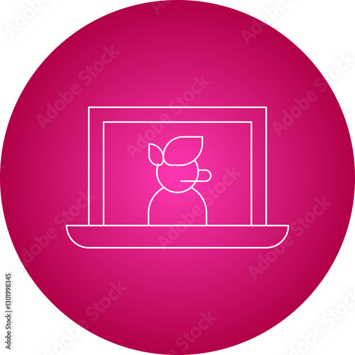 Online Counselling icon single vector illustration