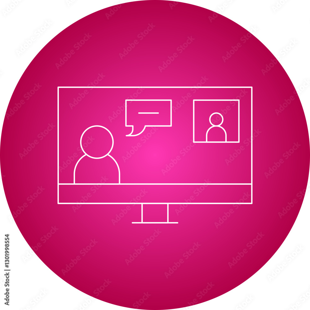 Video Conferencing icon single vector illustration Video Conferencing icon single vector illustration
