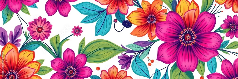 Fototapeta premium Edible Art: Abstract Floral Designs for Creative Plate Decorations